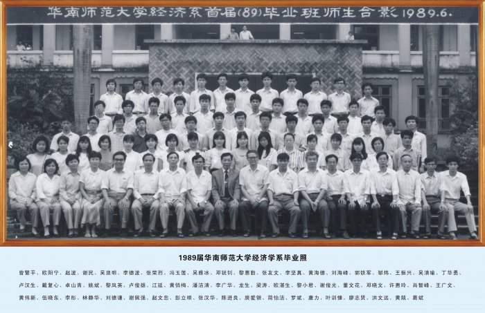 1989届华南师范大学经济学系毕业照