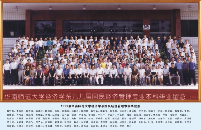 1999届新葡萄8883官网AMG经济学系国民经济管理本科毕业照