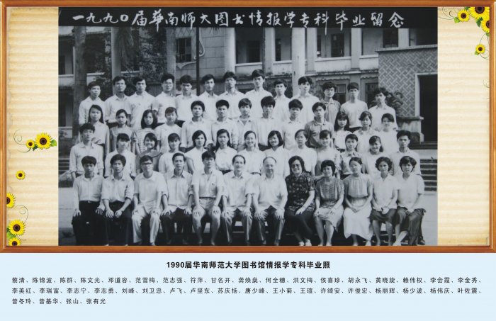1990届华南师范大学图书馆情报学专科毕业照