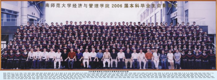 2006届华南师范大学经济与管理学院本科毕业照