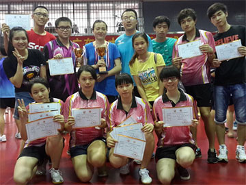 我校在广东省大学生乒乓球锦标赛上获2金1银3铜