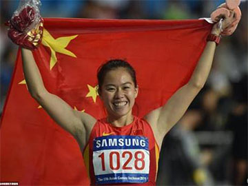 热烈庆祝我学院吴水娇同学勇夺仁川亚运会女子100米栏金牌