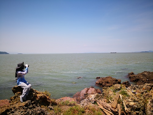 图3+白海豚科考队队员对周边海域进行观察.jpg