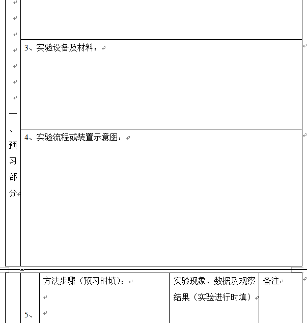 华南师范大学本科生实验报告 - 常用表格 - 华南师范大学哲学与社会发展学院