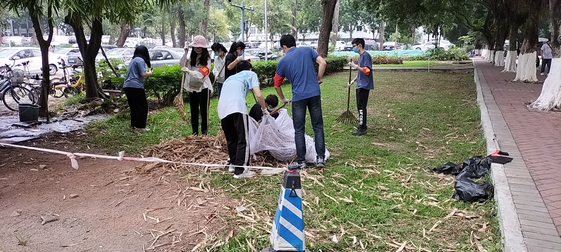 后勤管理处开展“爱国卫生月校园清洁实践活动”