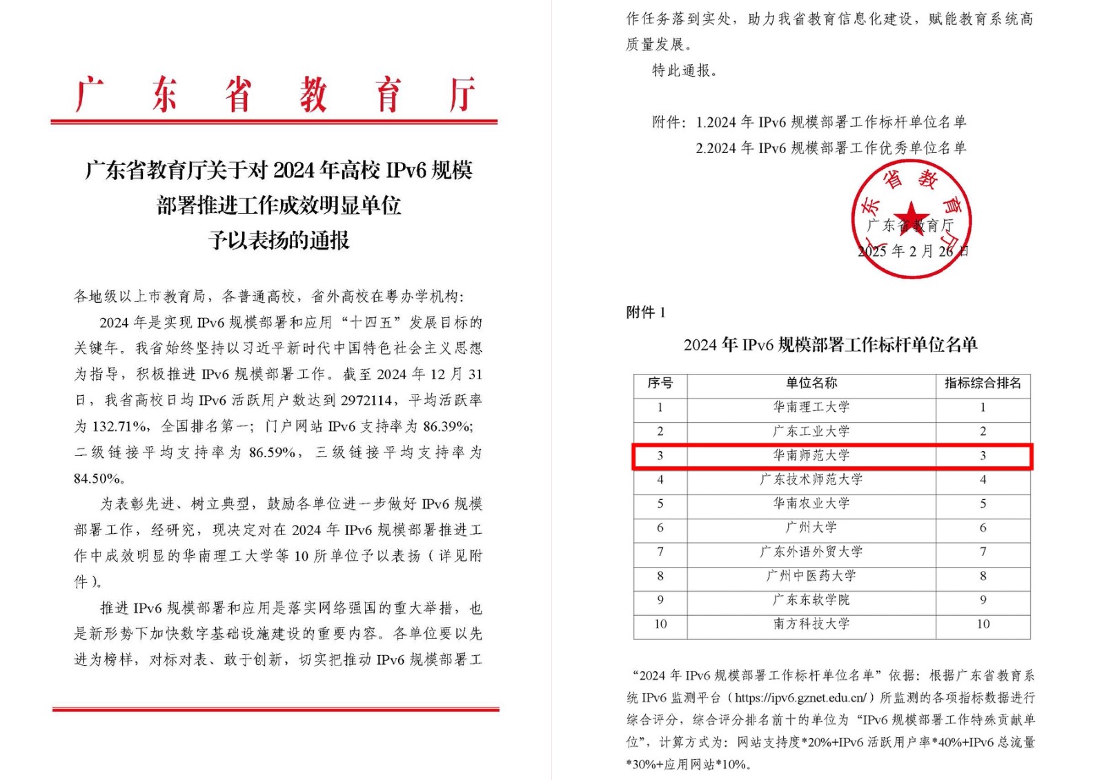 省教育厅_2024年广东省IPv6规模部署工作标杆单位（特殊贡献单位）.jpg