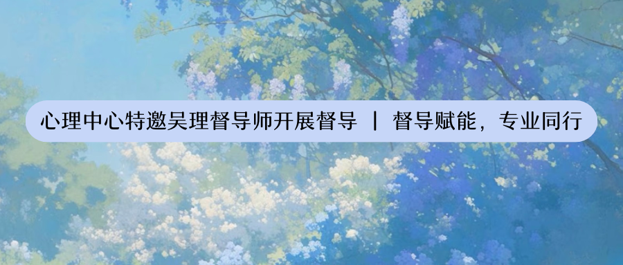 心理中心特邀吴理督导师开展督导 丨 督导赋能，专业同行