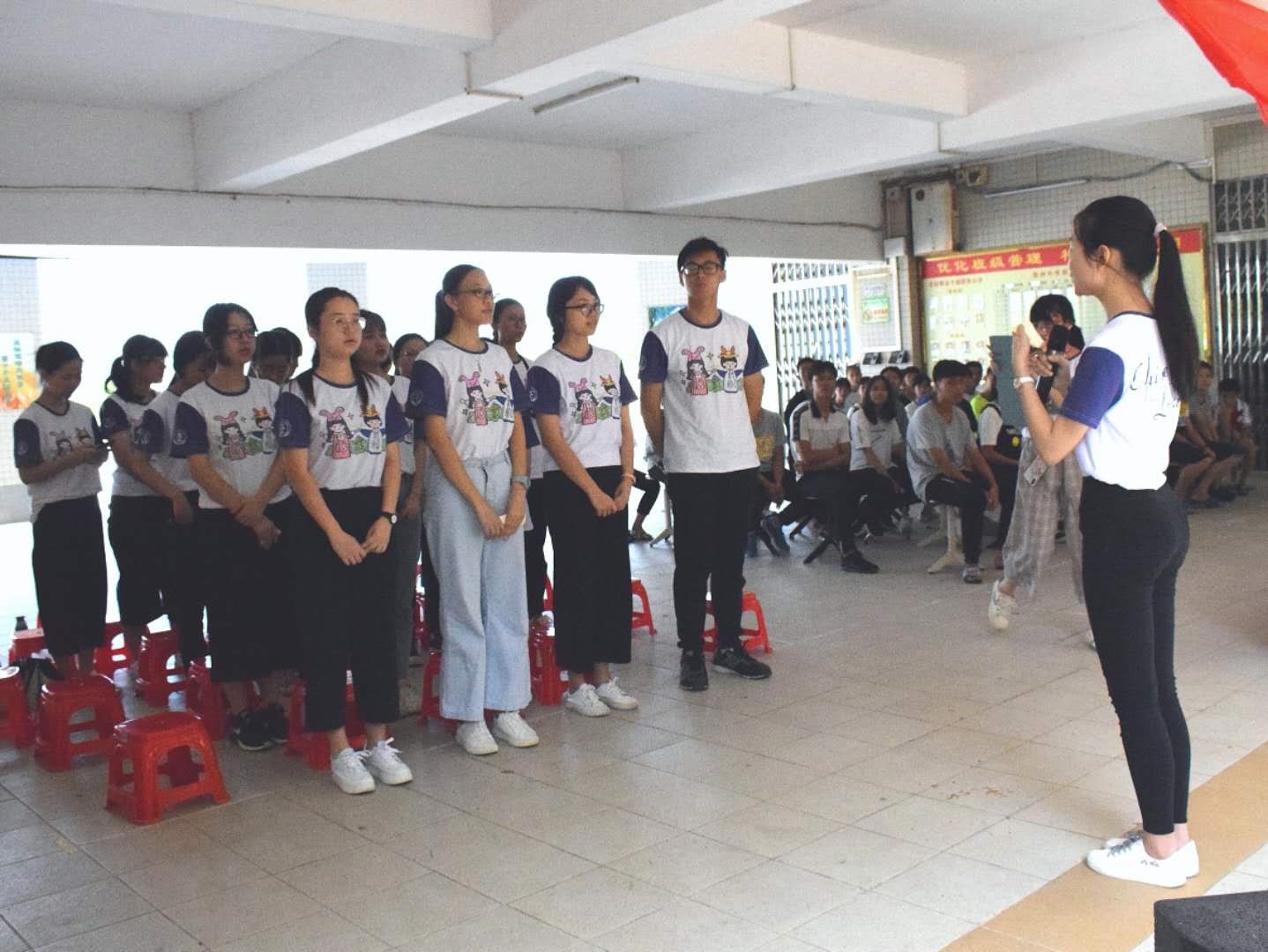 华南师范大学赴阳江阳东区新洲中学服务队 “漆彩文化，薪火相传”主题训练营开营仪式顺利举行